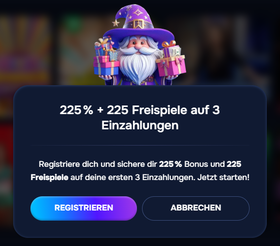 Panel VIP-Stufen Stufe 4 mit Prozenten im Wizardo Slots.